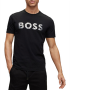 BOSS Cotton-Jersey T-Shirt with Foil-Print Logo