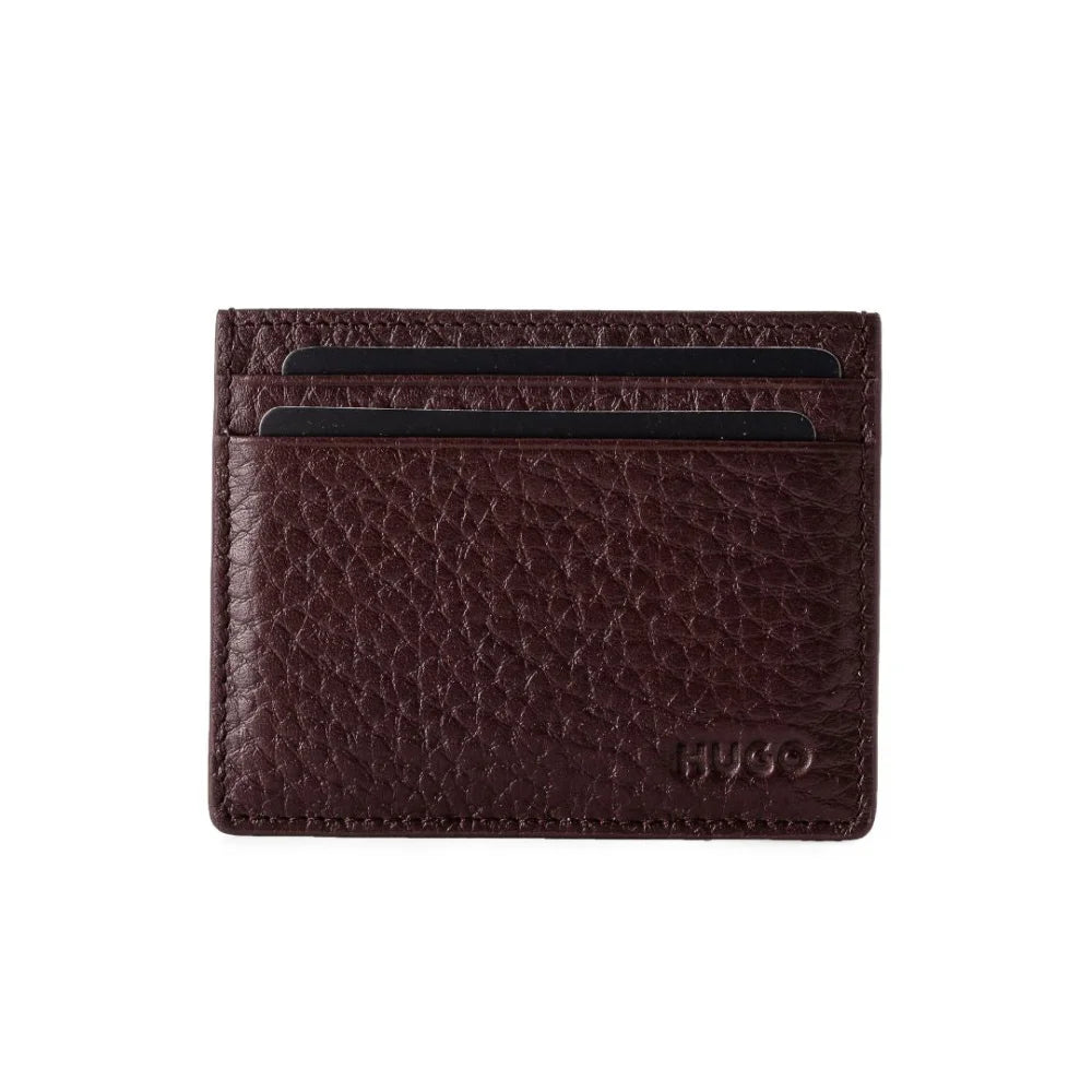 BOSS Grained Folding wallet with Extra Card Holder - BRN Brown Accessories