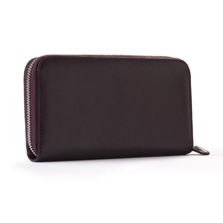 BOSS Leather Zip-Up Wallet with Logo