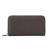 BOSS Leather Zip-Up Wallet with Logo - Flouter Wale