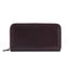 BOSS Leather Zip-Up Wallet with Logo - Fossil Plum