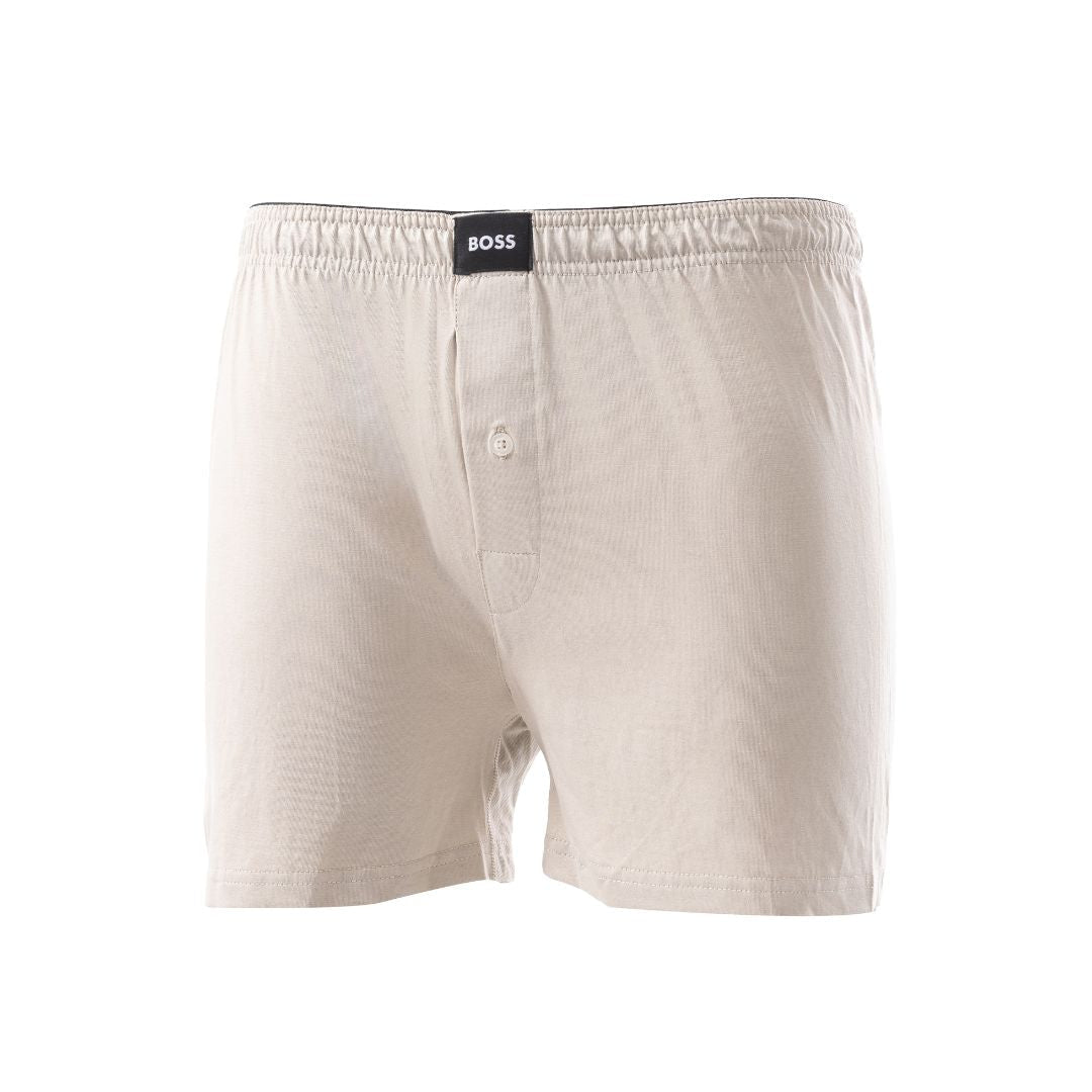 BOSS Organic Cotton Boxer Shorts Men Beige / S