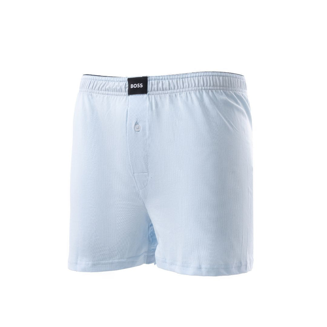 BOSS Organic Cotton Boxer Shorts Men Blue / S