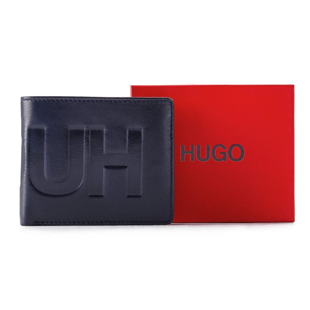 BOSS Printed HUGO logo Bi - Fold Wallet - NVY Navy Accessories