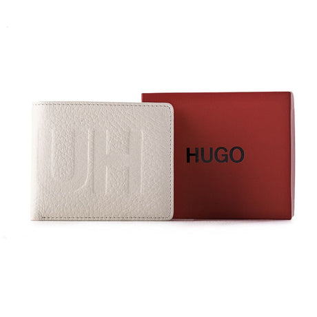 BOSS Printed HUGO logo Bi-Fold Wallet - WHT - White