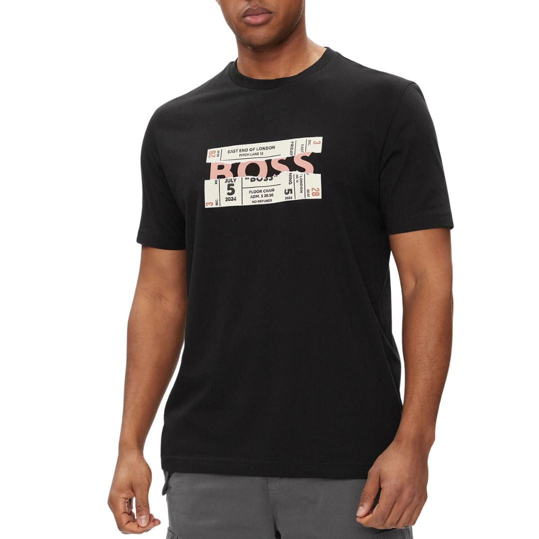 BOSS T-Shirt Bossticket Men 50515829-BLK - S / Black