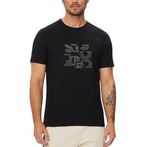 BOSS T-Shirt Cotton Jersey Typographic Art Men 50519350-BLK - S / Black