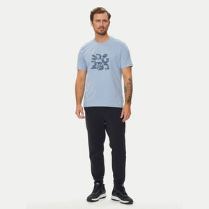 BOSS T-Shirt Cotton Jersey Typographic Art Men 50519350-SKY