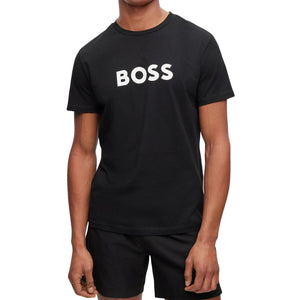 BOSS T-Shirt Cotton Jersey With SPF 50 + UV Protection Men 50491706-BLK - S / Black