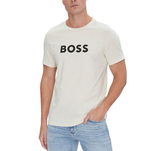 BOSS T-Shirt Cotton Jersey With SPF 50 + UV Protection Men 50491706-WHT - S / White
