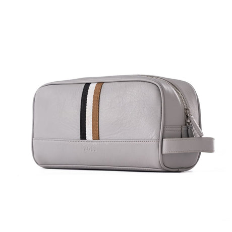 BOSS Washbag with Logo Label - GRY - Gray