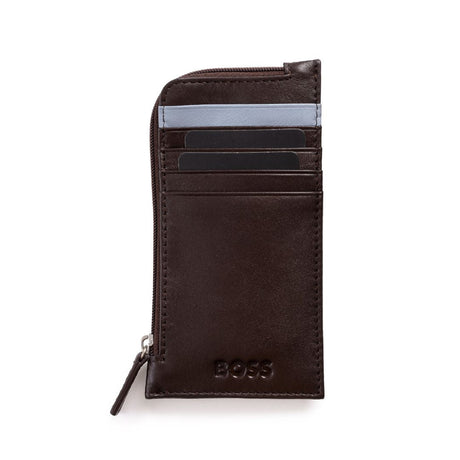 BOSS Zip It Cardholder - BRN - Brown