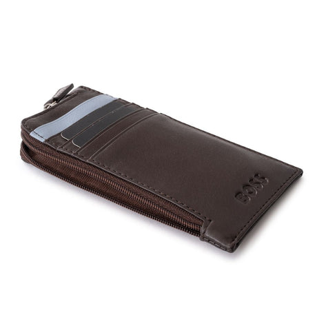 BOSS Zip It Cardholder - BRN - Brown