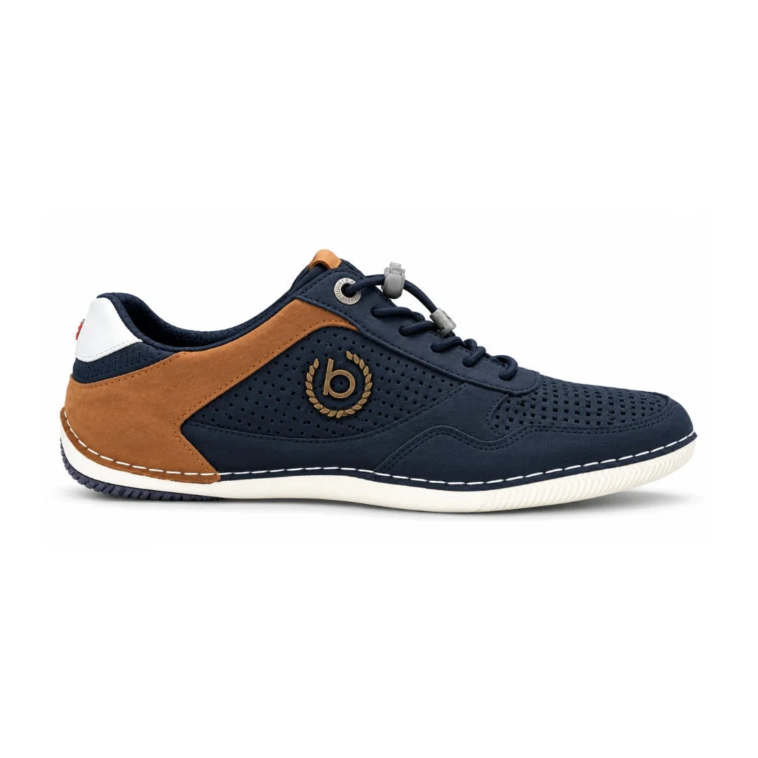 Bugatti Causal Leather Sneakers Men 0107-DBL - Dark Blue / 40