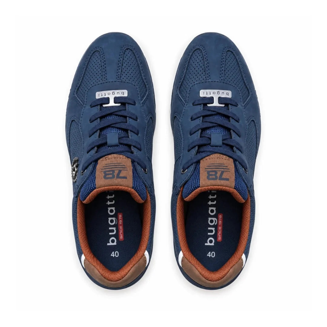 Bugatti Causal Leather Sneakers Men 0112-BLU