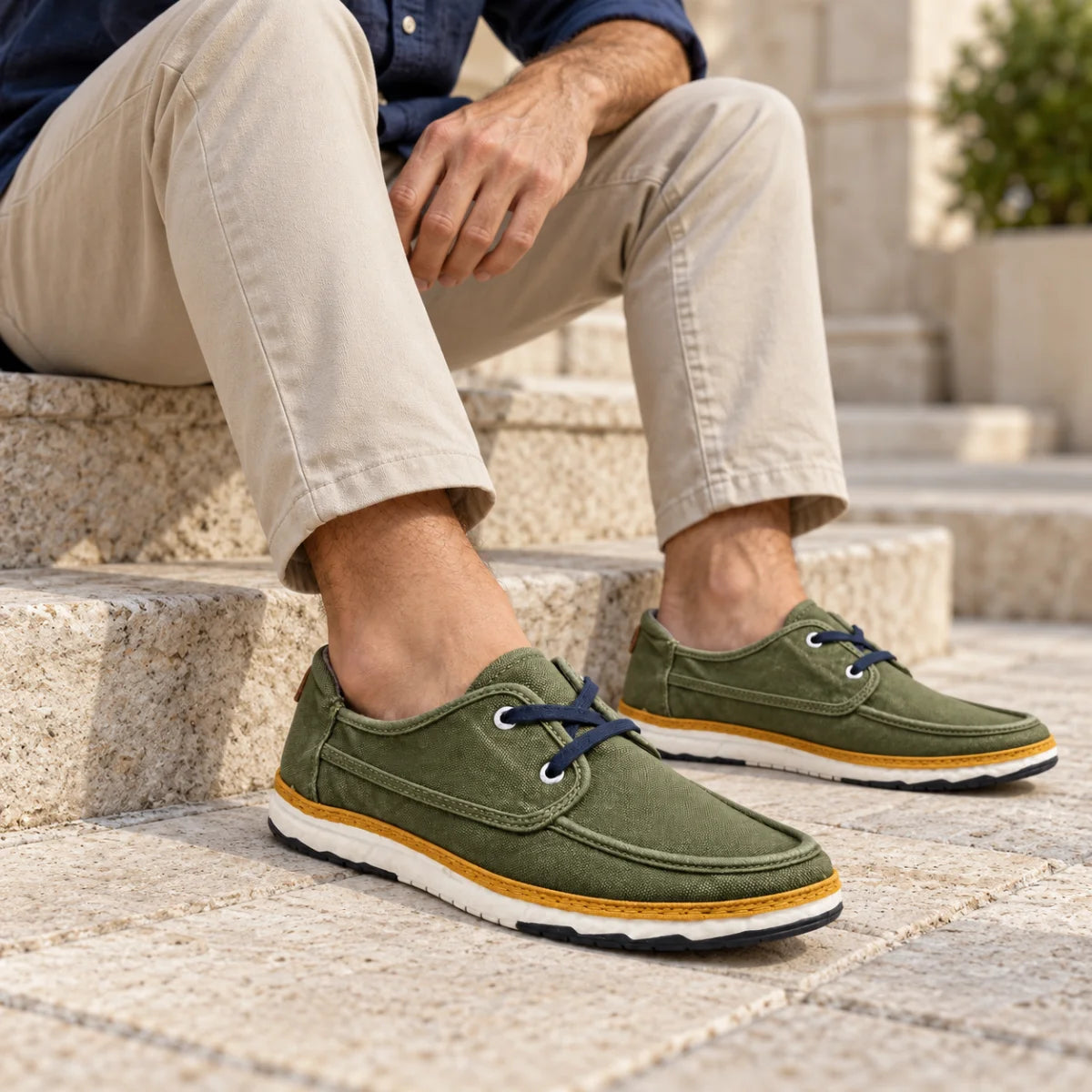 Bugatti Men’s Canvas Boat Shoes 0111-OLV
