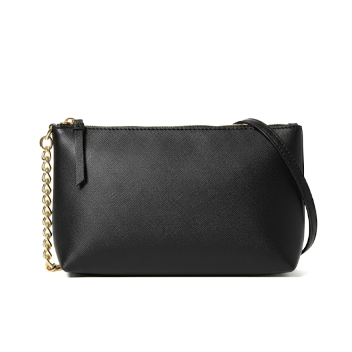 Calvin Klein Metallic Chain Accent Sling Bag Crossbody Women - BLK - Black