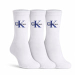 Calvin Klein 3-Pack Soft Cotton Stretch Crew Socks C220 - WHT - White / 3 Pairs