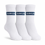 Calvin Klein 3-Pack Soft Cotton Stretch Crew Socks C221 - WHT - White / 3 Pairs