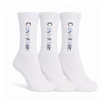 Calvin Klein 3-Pack Soft Cotton Stretch Crew Socks C223 - WHT - White / 3 Pairs
