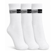 Calvin Klein 3-Pack Soft Cotton Stretch Crew Socks C224 - WHT - White / 3 Pairs