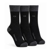 Calvin Klein 3-Pack Soft Cotton Stretch Crew Socks C225 -BLK - Black / 3 Pairs