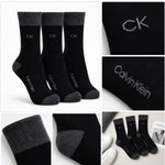 Calvin Klein 3-Pack Soft Cotton Stretch Crew Socks C225 -BLK - Black / 3 Pairs