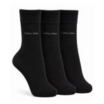 Calvin Klein 3-Pack Soft Cotton Stretch Crew Socks C226 -BLK - Black C1 / 3 Pairs