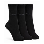 Calvin Klein 3-Pack Soft Cotton Stretch Crew Socks C226 -BLK - Black C1 / 3 Pairs