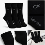 Calvin Klein 3-Pack Soft Cotton Stretch Crew Socks C227 - BLK - Black / 3 Pairs