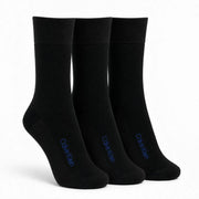 Calvin Klein 3-Pack Soft Cotton Stretch Crew Socks C228 - BLK - Black / 3 Pairs