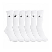 Calvin Klein 6-Pack Monogram Cushion Crew Socks Men - White / 6 Pairs