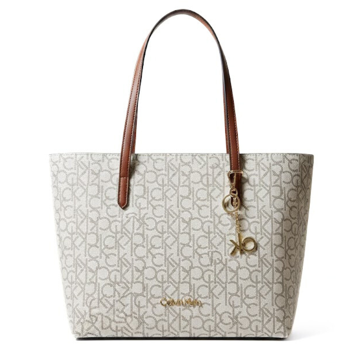 Calvin Klein All-Over Monogram Tote Bag Women - BEG - Beige