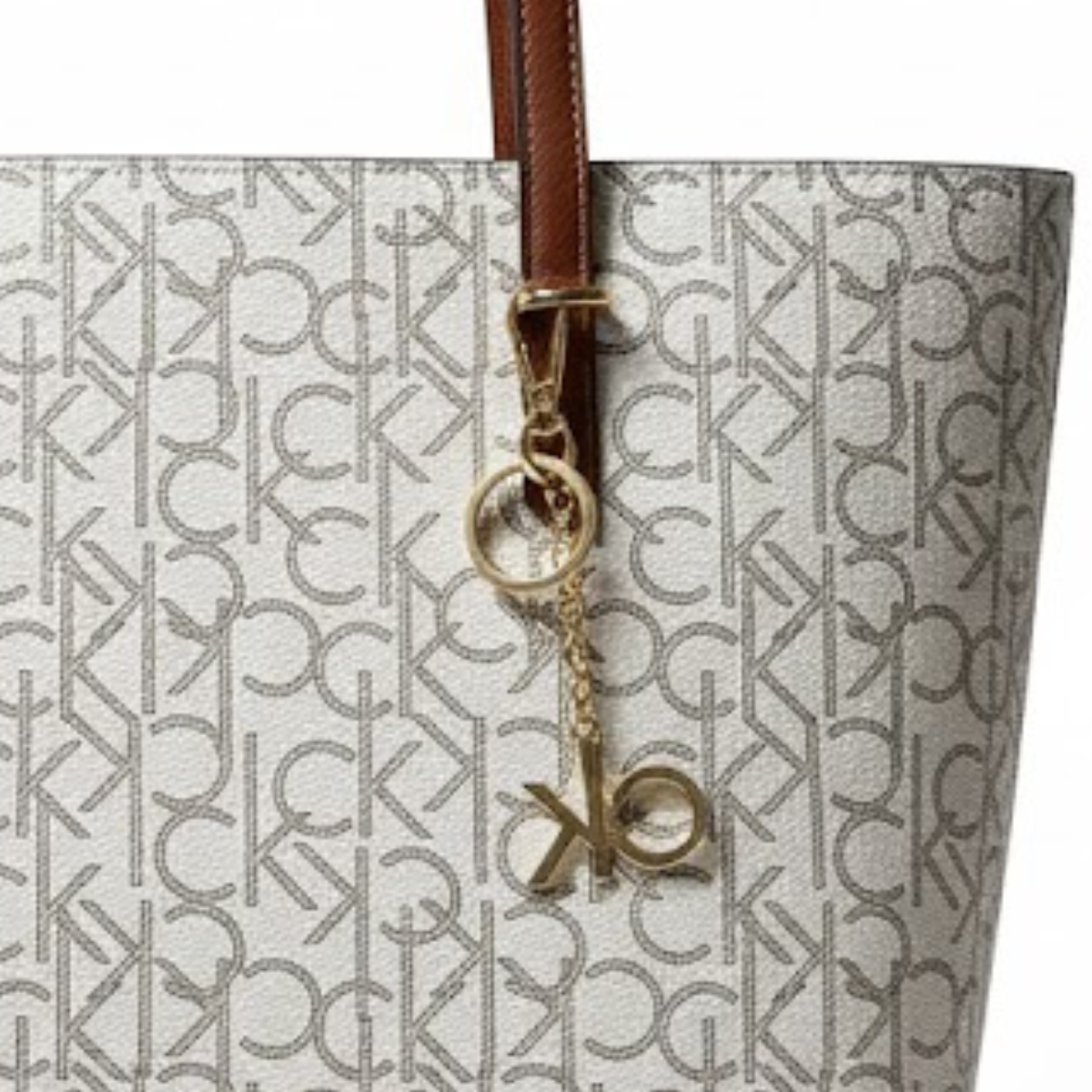 Calvin Klein All-Over Monogram Tote Bag Women - BEG - Beige