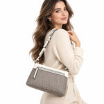 Calvin Klein Almond Crossbody Wallet Bag - GRY - Grey