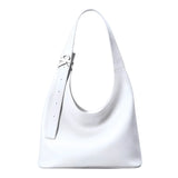 Calvin Klein Archive Hardware Buckle Shoulder Bag - WHT - White