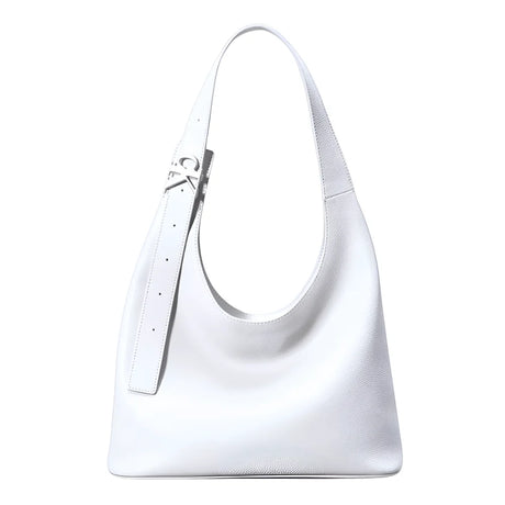 Calvin Klein Archive Hardware Buckle Shoulder Bag - WHT - White