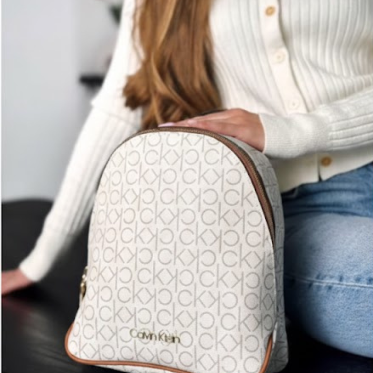 Calvin Klein Backbag CK MONO BACKPACK - WHTBRN - White-Brown