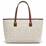 Calvin Klein Brand Logo Printed Shopper Tote Bag Women - OFFWHT - Off White
