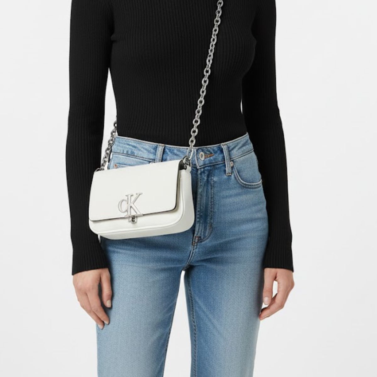 Calvin Klein Chain Shoulder Bag Women - WHT - White