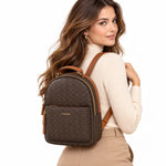 Calvin Klein CK Monogram Mini Backpack Bag Women - DGN - Dark Green