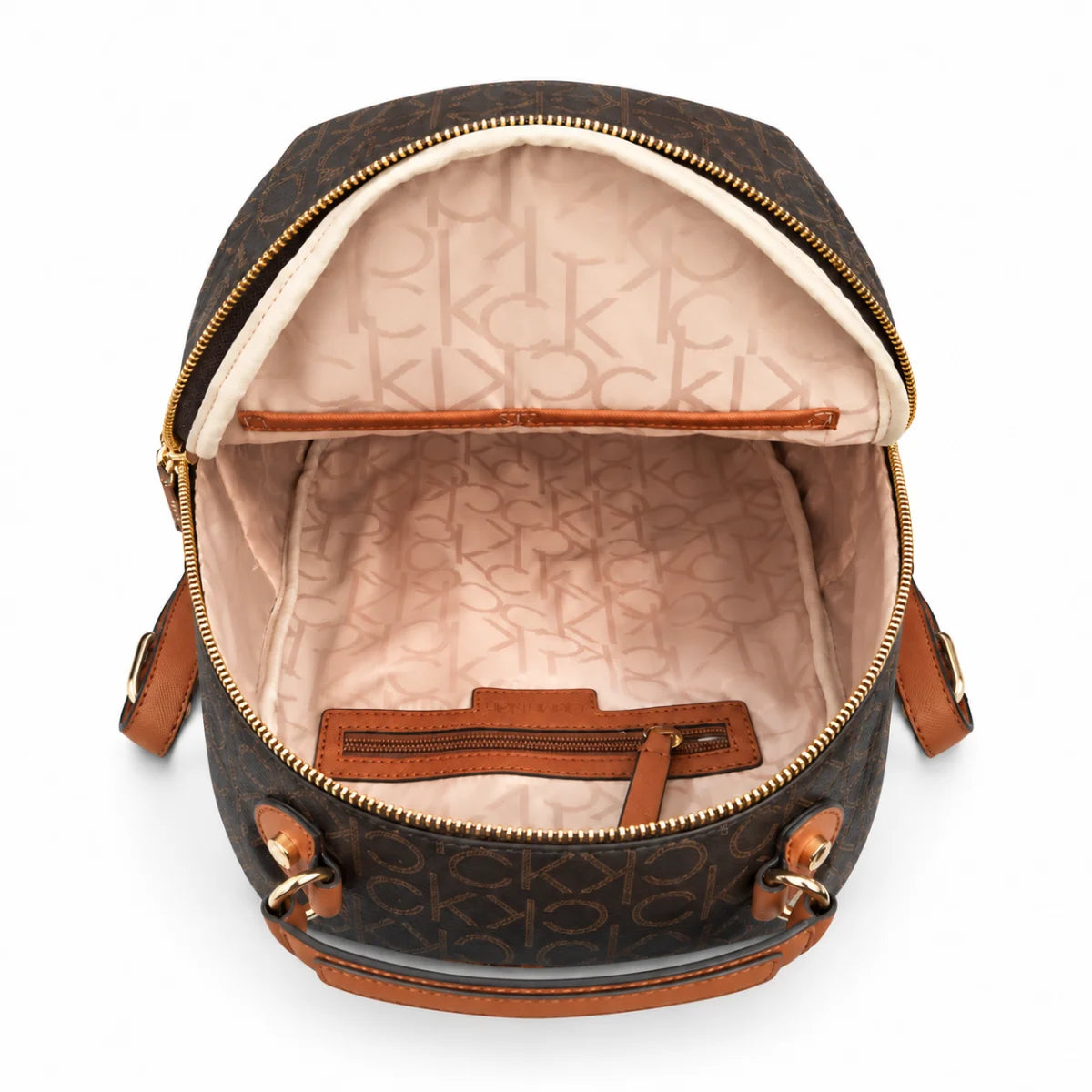 Calvin Klein CK Monogram Mini Backpack Bag Women - DGN - Dark Green
