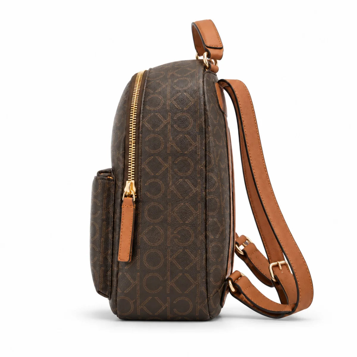 Calvin Klein CK Monogram Mini Backpack Bag Women - DGN - Dark Green