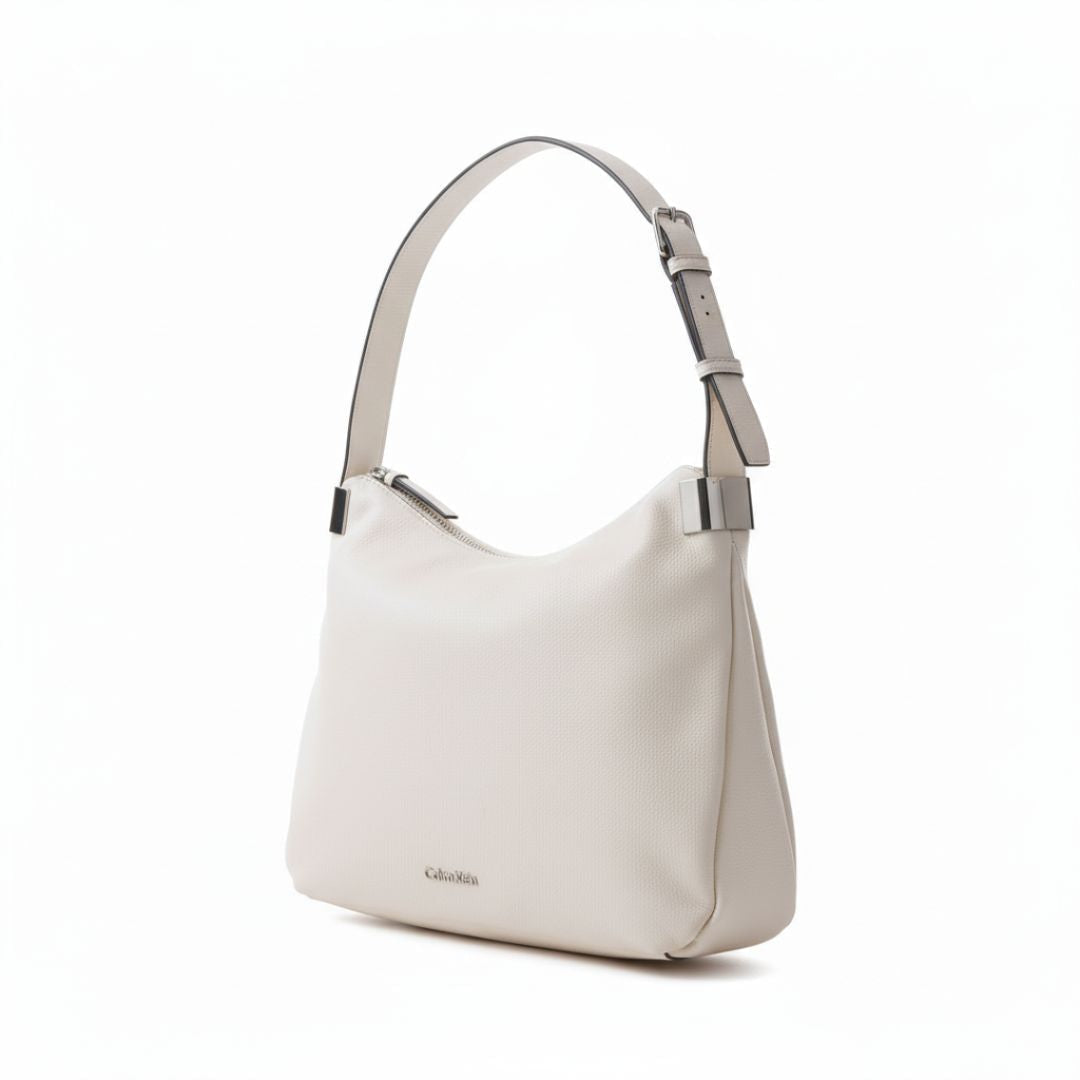 Calvin Klein Ck Must Soft Shoulder Bag - OFFWHT - Off White