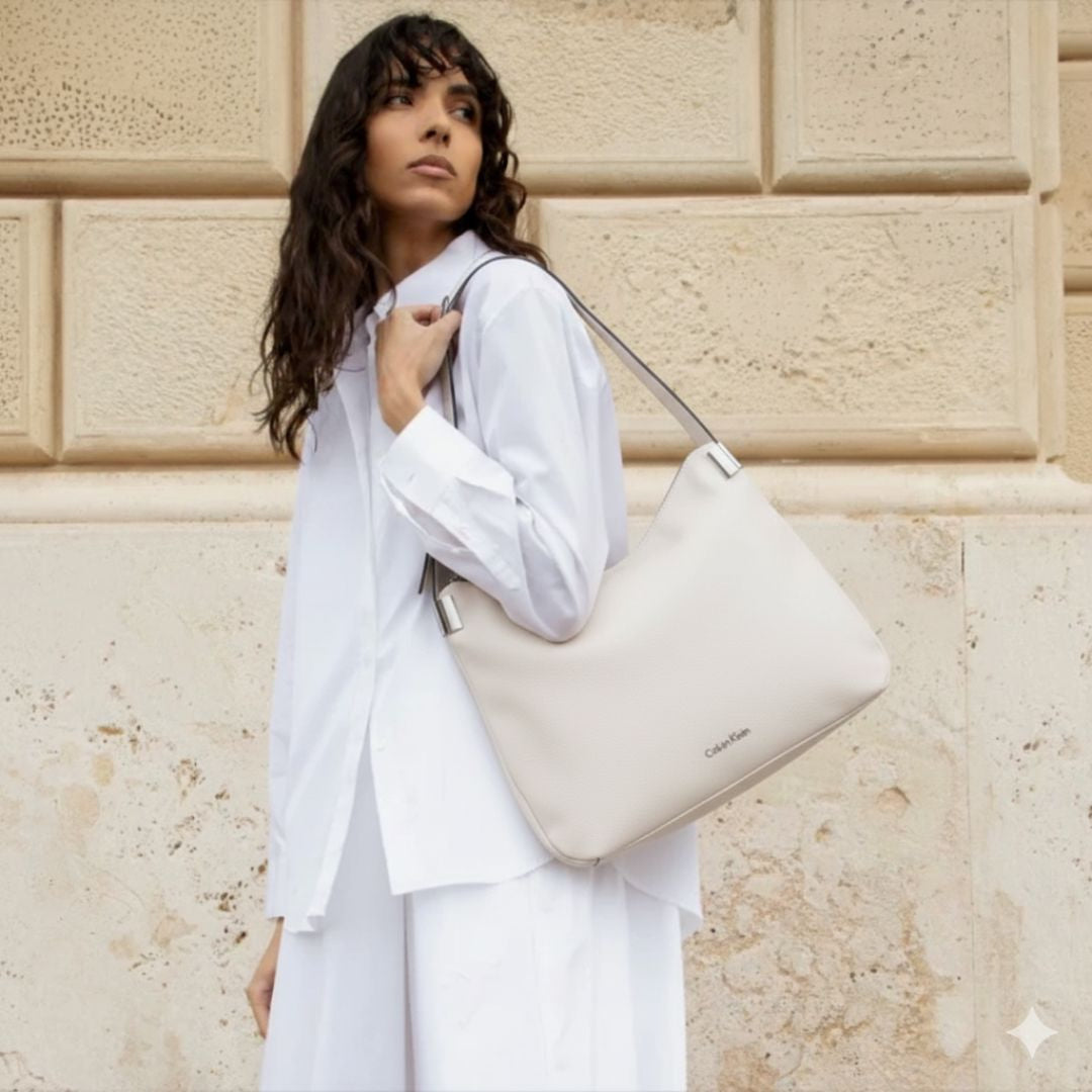 Calvin Klein Ck Must Soft Shoulder Bag - OFFWHT - Off White
