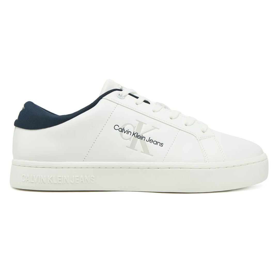 Calvin Klein Classic Cupsole Low Laceup LTH YM0YM00864-WHTNVY - 43 / White