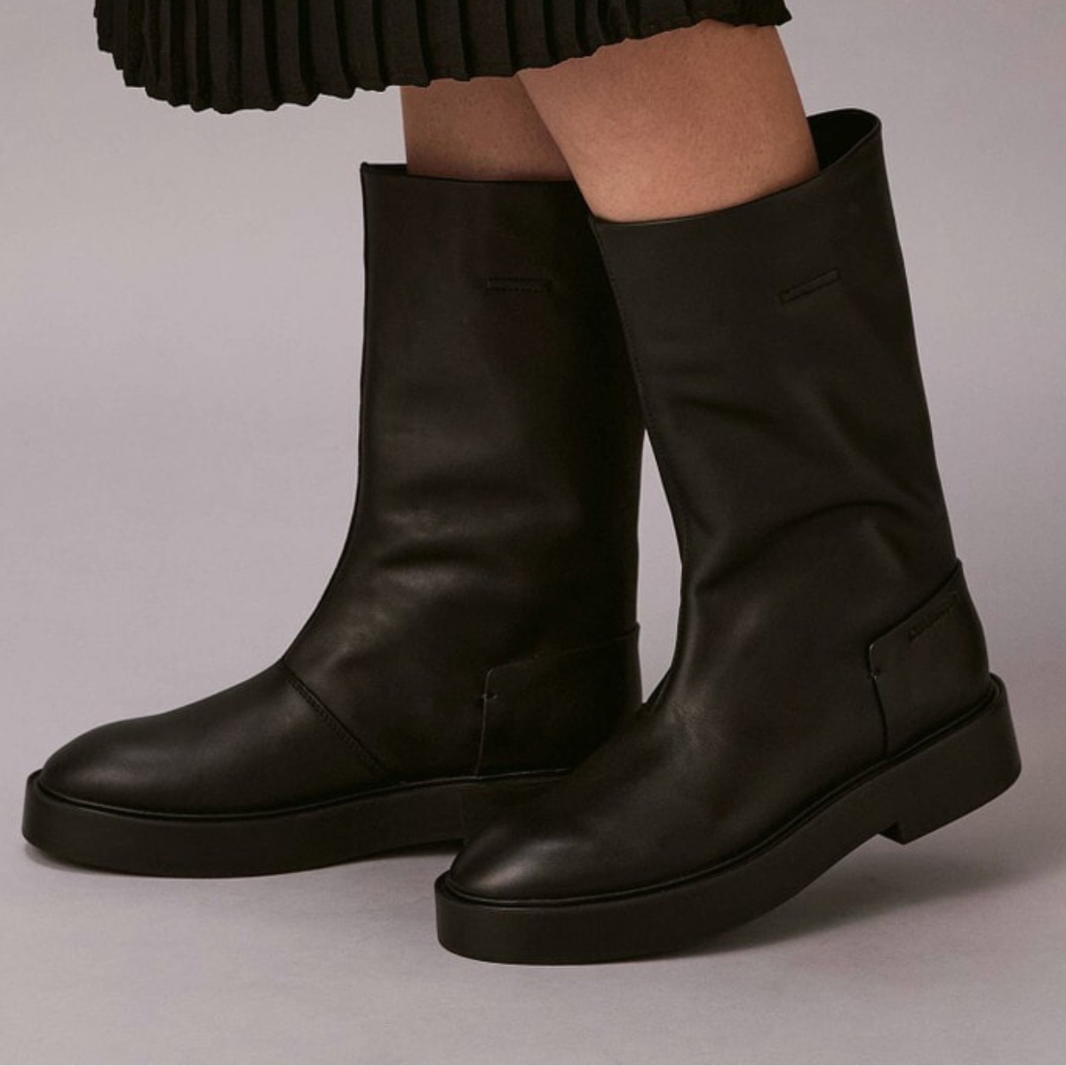 Calvin Klein Concave Welt MID Boots women -BLK