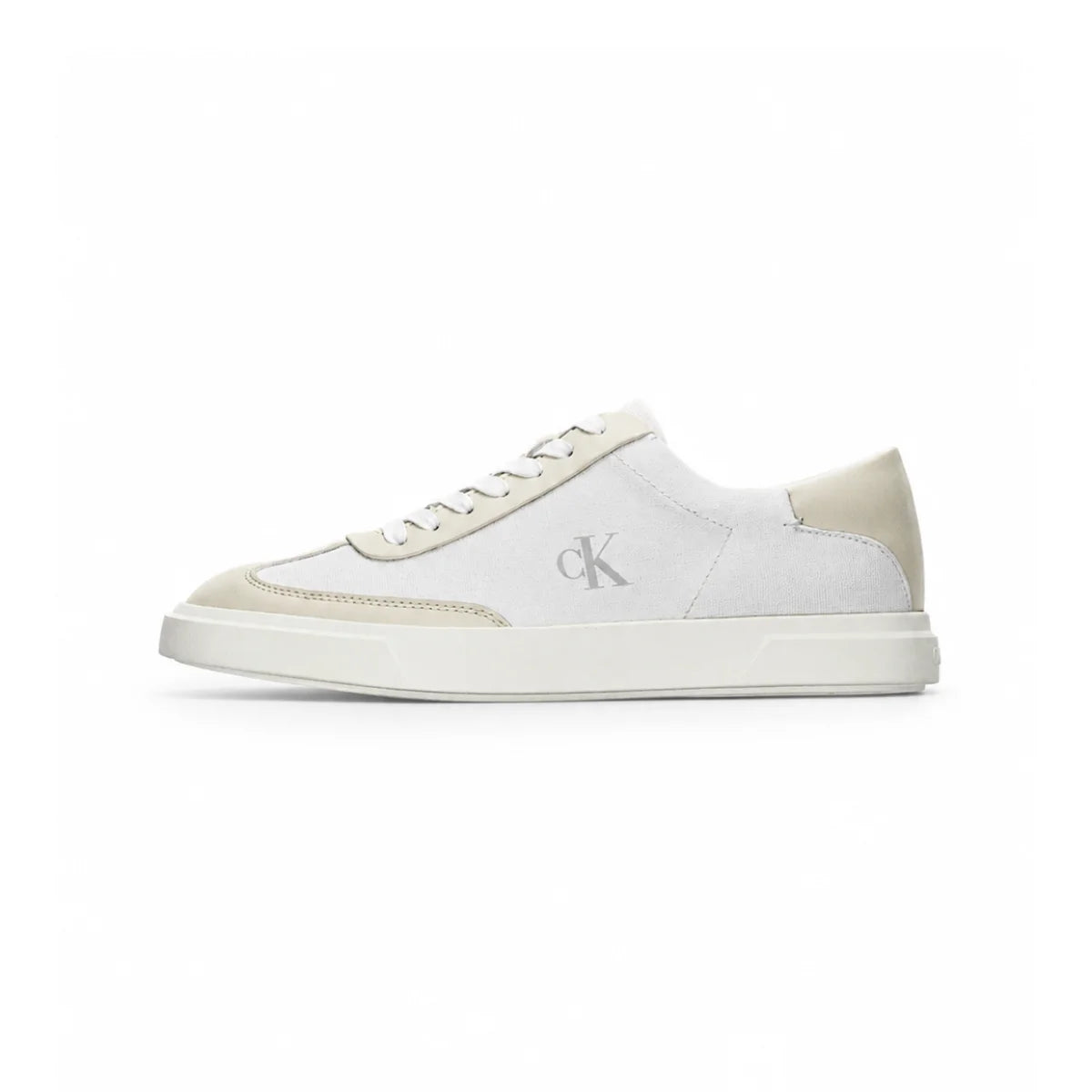 Calvin Klein Cupsole Lace Up Leather Sneakers Women HW0HW02400 - BEG