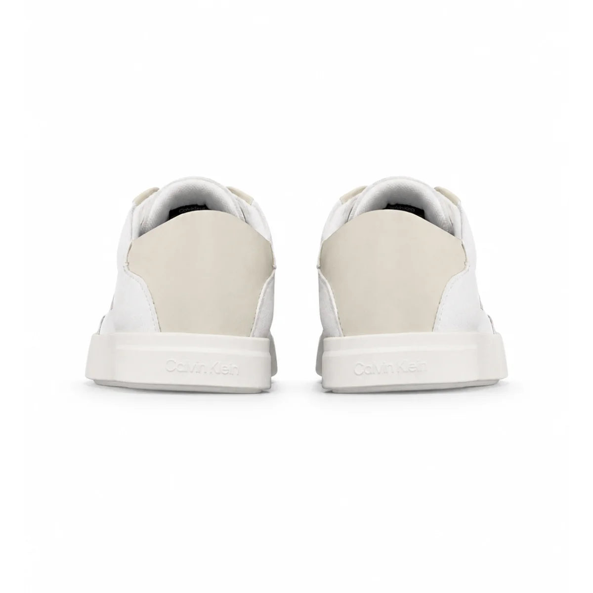 Calvin Klein Cupsole Lace Up Leather Sneakers Women HW0HW02400 - BEG