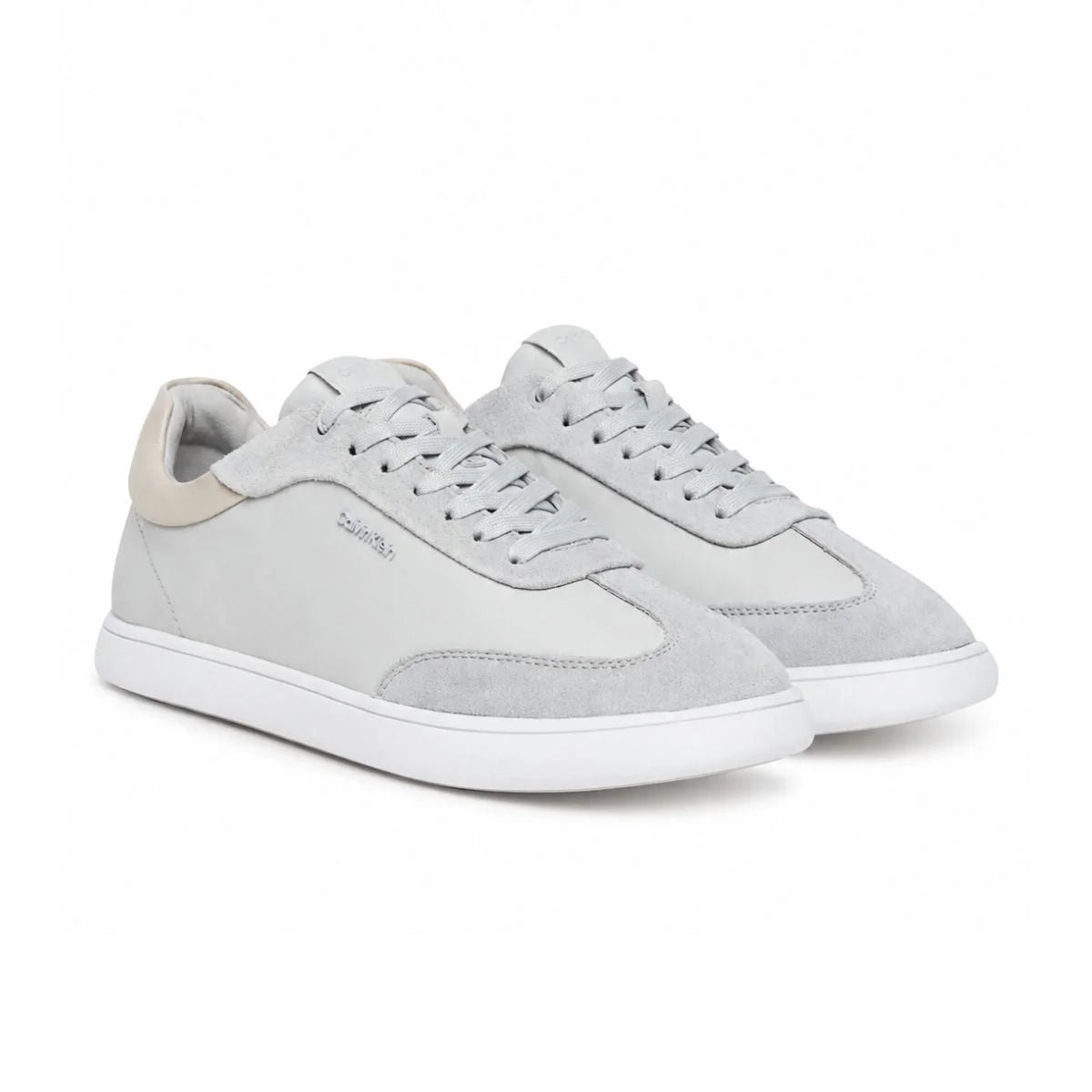 Calvin Klein Cupsole Lace Up Leather Sneakers Women HW0HW02400 - GRY - Gray / 36